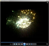 Screenshot vom Himmelsschreiber Feuerwerk auf dem Frhlingsfest 2010 in Mnchen